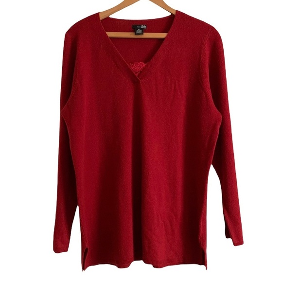 East 5th Tops - East 5th Woman Red Long Sleeve Blouse Size 1X